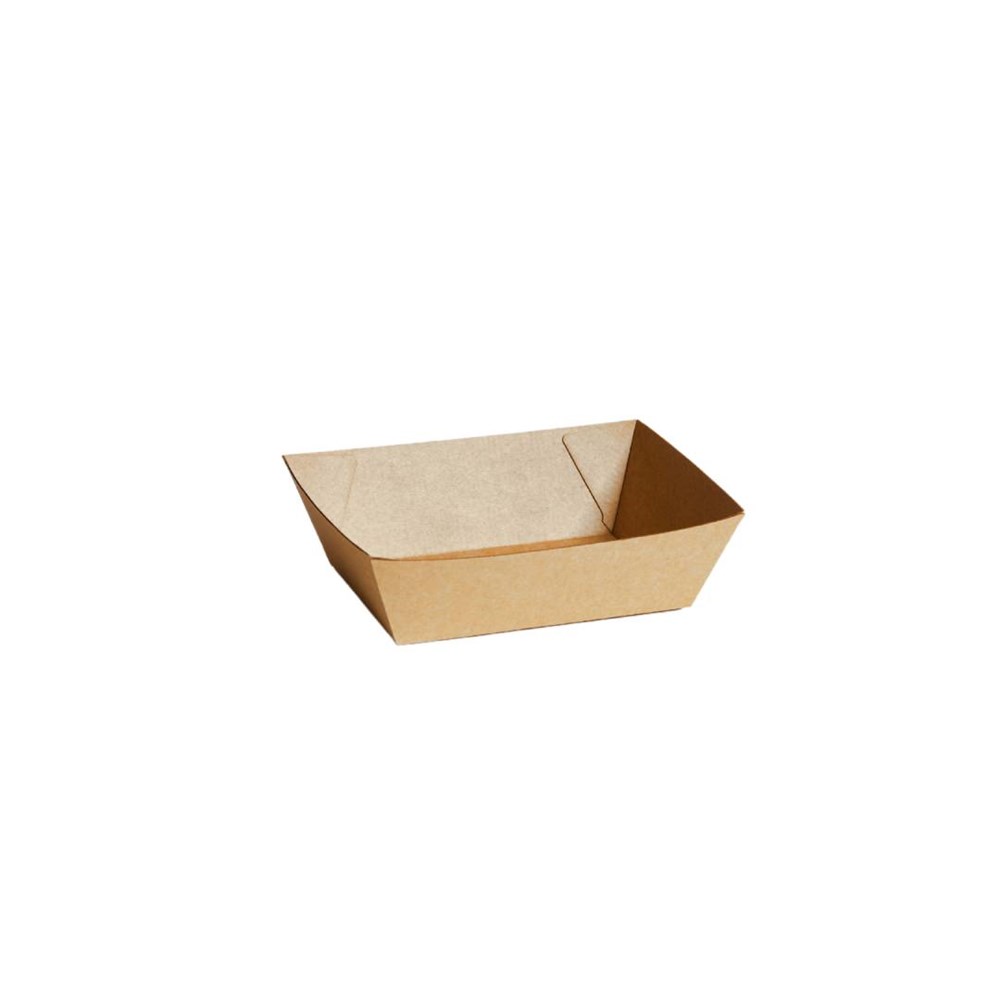 Enviro Open Tray 1 – Brown Kraft 131mm x 91mm x 50mm